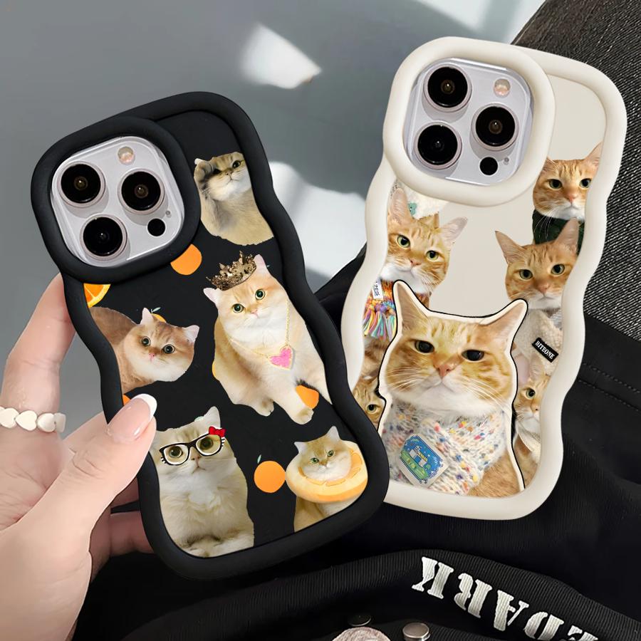 Cute Cat Case for iPhone 13 17 Air 12 8 15 Plus 11 14 XR 16 Pro Max Soft Phone Cover