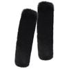 Carby's Fur Steering Wheel Covers for Women, Interchangeable Handles, Zipper Closure, Cute, Set of 2, Removable, 10. BlackHandle Cover