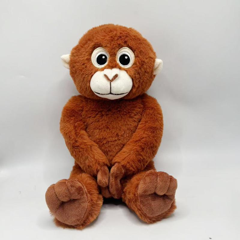 Cartoon Gorilla Plush Toy Chimpanzees Punch Monkey Soft Stuffed Doll Backpack Car Bag Room Decor Birthday Gift Cuddly Fluffy Huggable Kawaii Comfort