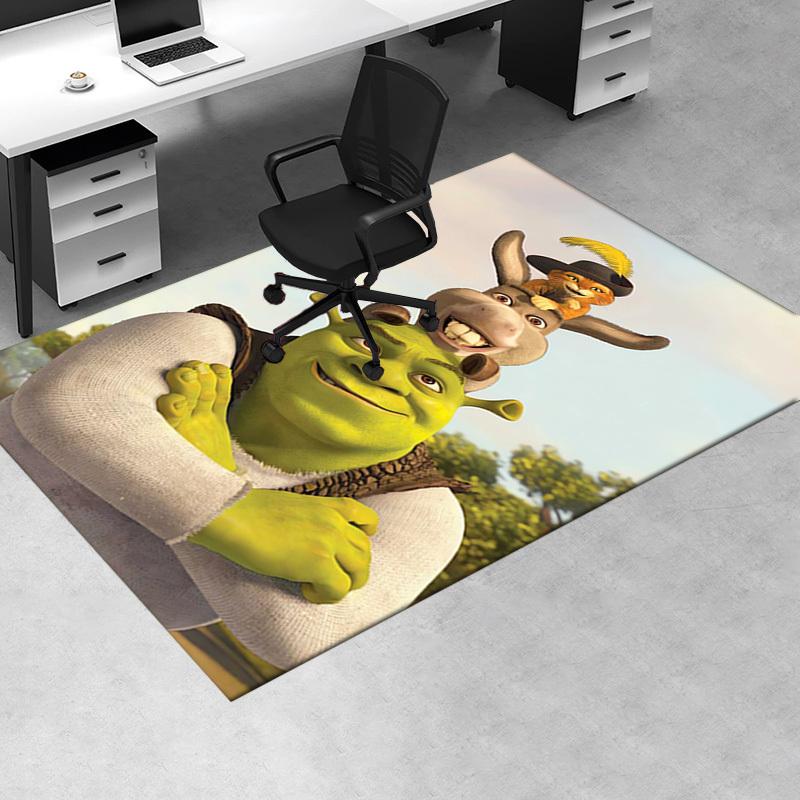 Donkey,Cat,Shrek Office Carpet Soft Polyester Entrance Carpet Washable Non-slip Machine Washable Indoor Carpet Living Room Bedroom Dining Ta