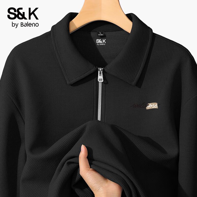 Baleno Men's Waffle Knit Polo Sweatshirt