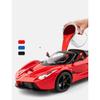 1/22 Zinc Alloy Ferrari Convertible Sports Car Metal Diecast Simulation Vehicle Sound Light Pull Back Collection Toys Boy Decorate Gifts