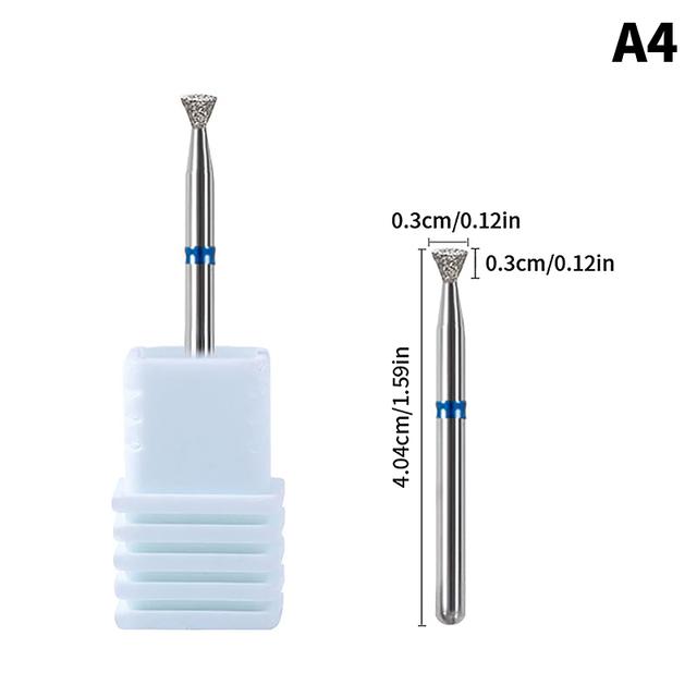 Nail Drill Nails Milling Cutter Carbide Cuticle Clean Rotary Electric Manicure Pedicure Round Top Diamond Nail Drill Bit