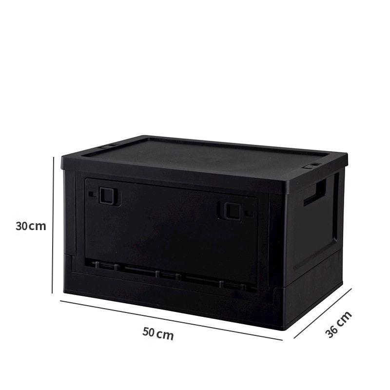 Black Outdoor Camping & Storage Folding Box - Industrial Style for Car Trunk