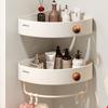 Milky White Bathroom Shelf, No-drill, for Sink, Toilet, Shower Room Wall Storage, Corner Organizer
