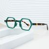 New Anti Blue Light Glasses Female Classic Retro Small Frames Eyeglasses Women Polygon Pure Color Rivet Eyewear Frame