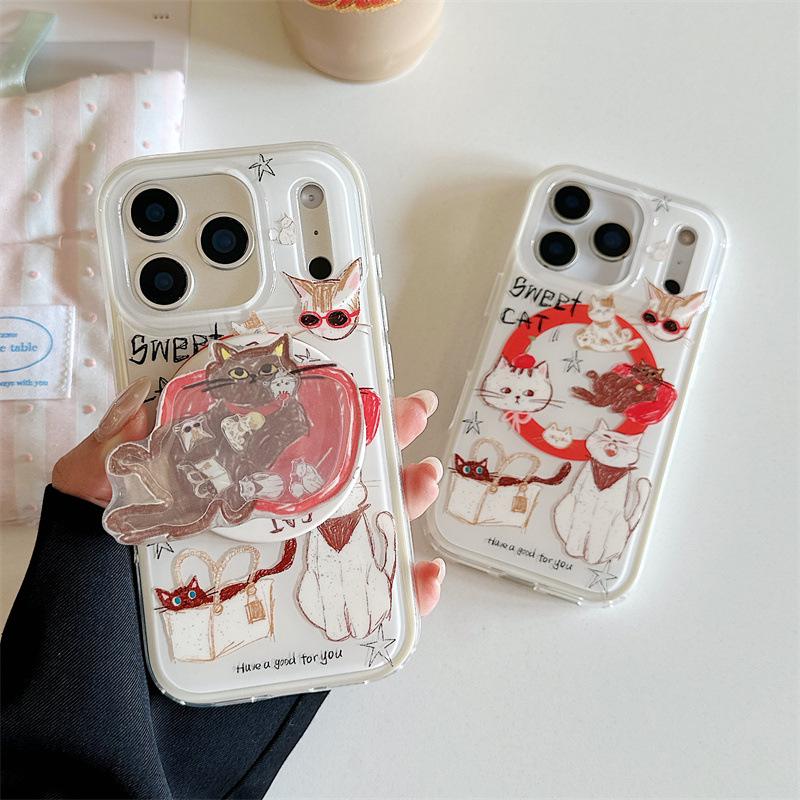 Graffiti Cat Sofa Magnetic Case for iPhone 17/16 Pro Max/15/14