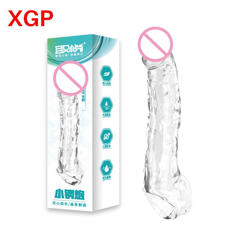 Prelungitor de mânecă pentru penis reutilizabil Prezervative reutilizabile pentru bărbați Extensor pentru mărirea penisului 6/10 cm Jucărie sexuală transparentă