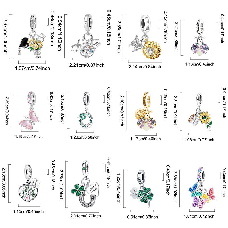 Copper Colorful Butterfly Series Fit Diy Charms Beads Bracelet Necklace Making Gift Of High Quality Fine Jewelry