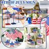 3PCS Veterans Day Table Decorations Rustic Patriotic 4th of July Tiered Tray Decor, Red White and Blue Decor Veterans Day