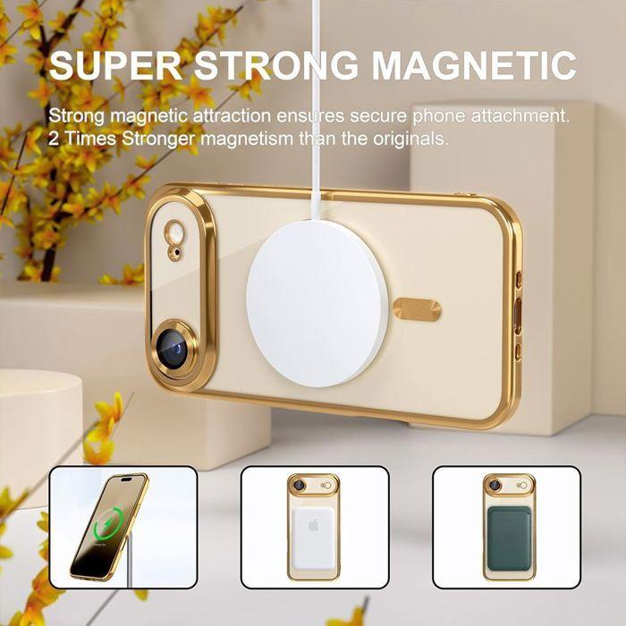 Coque de Protection - BOOLING - iPhone Air - TPU - Cercle Magnétique Doré - 2 Verres Trempés