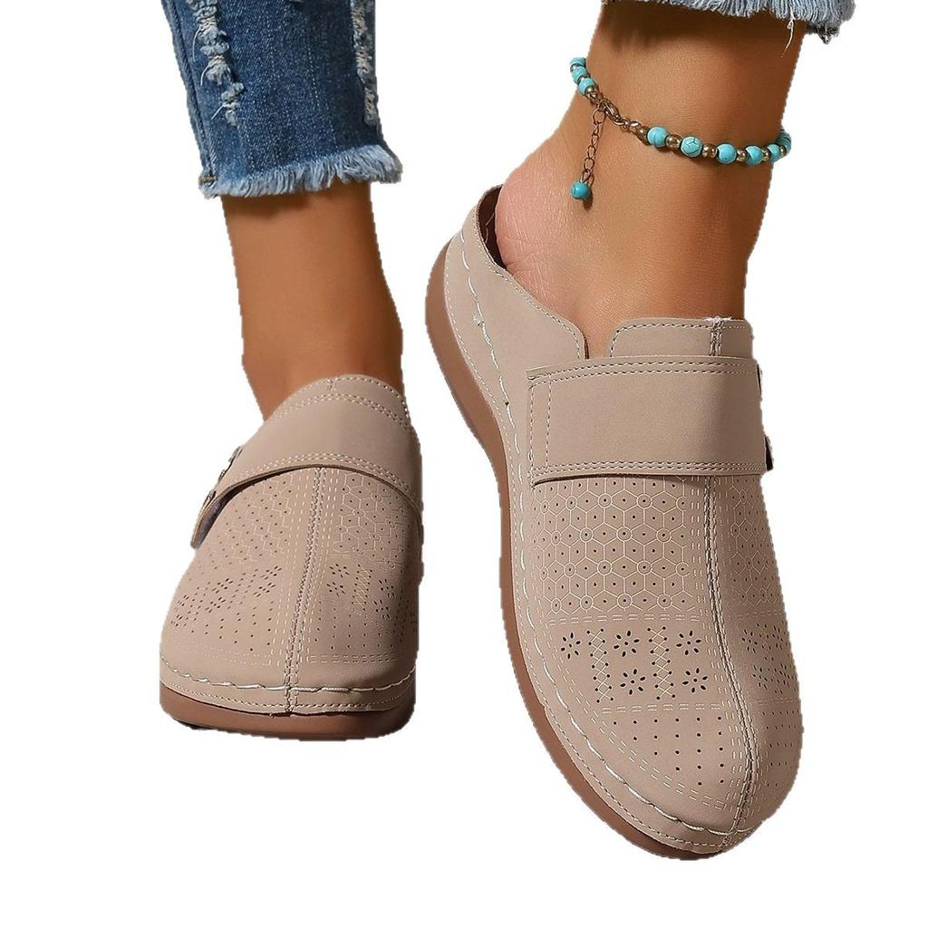Foreign trade large size slippers women's summer 2025 new European and American bag head metal hollow women's shoes size 43 wish