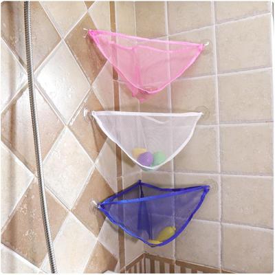 Borsa a rete per il bagno semplice e colorata per bambini Borsa portaoggetti per giocattoli da bagno per bambini Cestini con ventosa Supporto da parete Organizzatore per giocattoli d'acqua