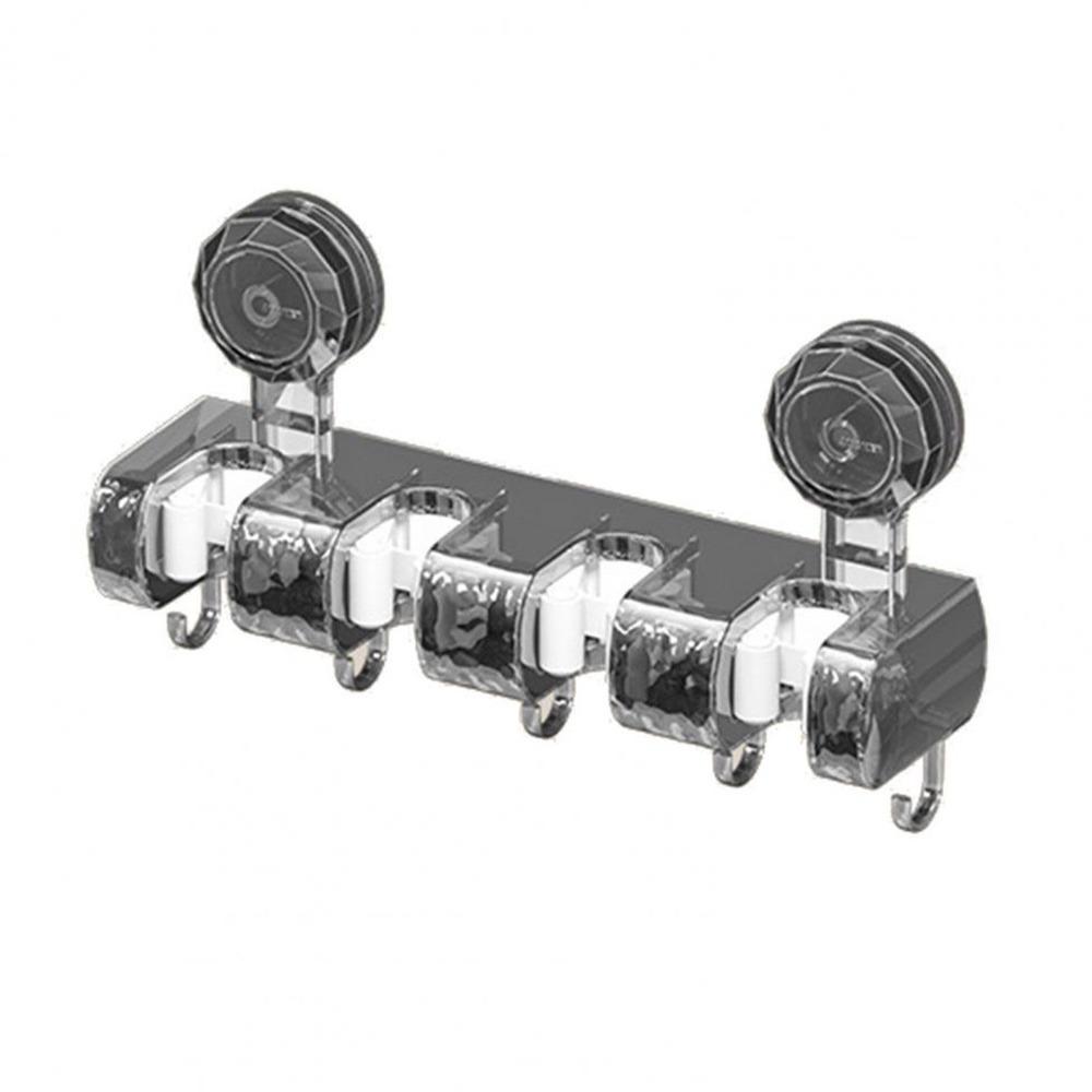 

Нескользящий настенный держатель для швабры, органайзер для швабры и веника, зажим для швабры, новый держатель для веника Four clip grey