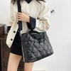 Yogodlns Simple Versatile Diamond Large Capacity Retro Handbag Women's Casual Soft Handle Crossbody Shoulder Bags