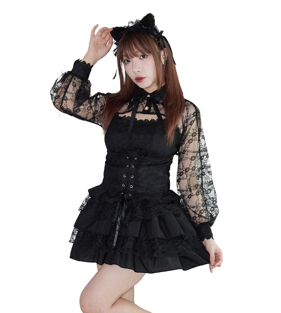 

Brightlara Хэллоуин Косплей Кошка Белый Черный Костюм, Кошка, Кошка, Женский, cos074-BK-L чёрный