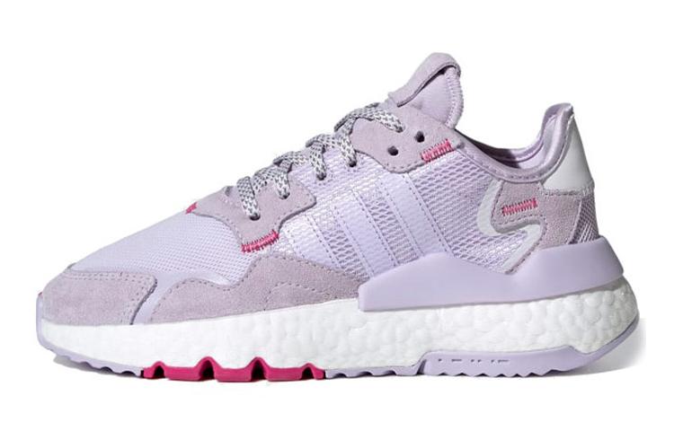 Adidas Originals Nite Jogger Fabric Comfortable Cushioning, Wear Resistant Kids Lifestyle Shoes Light Purple Teenagers FV4557 40