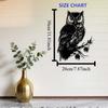 1pc Metal Owl Wall Decor, Rustic Art for Home Living Room Bedroom Outdoor, Nature Gift for Owl Lovers