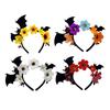 Halloween Flower Bat Hairband Comfortable Adjustable Dark Series Hairband For Women Men Party Gathering Headpiece