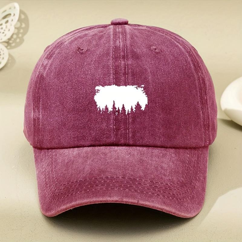 Forest printed baseball cap for men and women,adjustable retro foreign trade cap suitable for outdoor leisure and sun protection