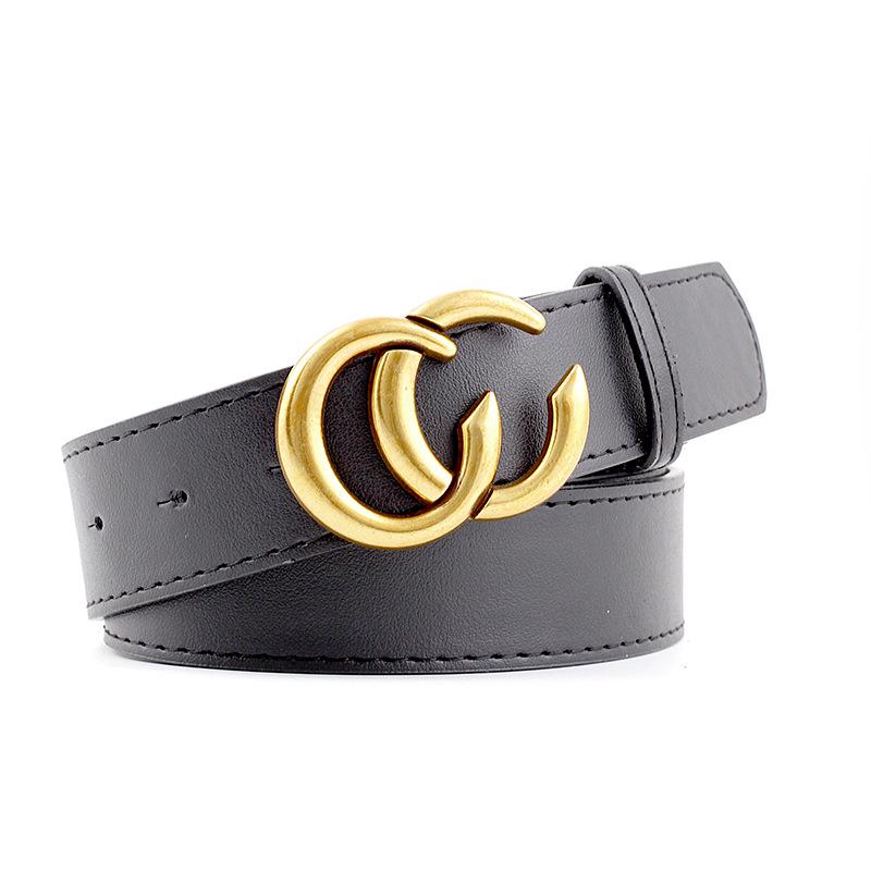 Vintage Double C Belt 1.8/2 8/3.3/3.8 Casual Decoration Ladies Boys Couple Jeans Belt