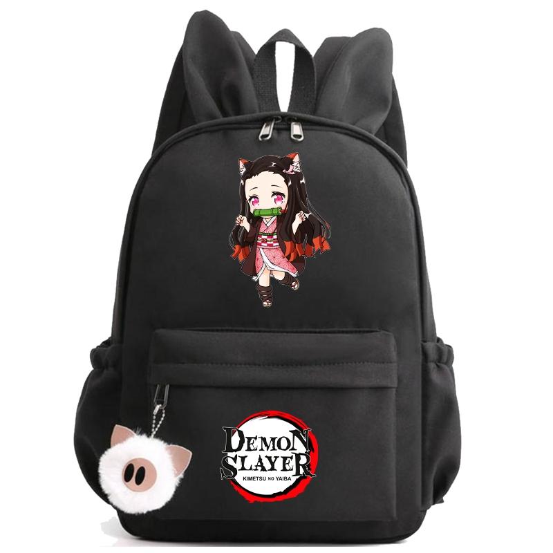Anime Demon Slayer Backpack Teenager Girl Boy Backpack Schoolbag Back To School Bookbag Men Women Leisure Travel Bag Daily Bag
