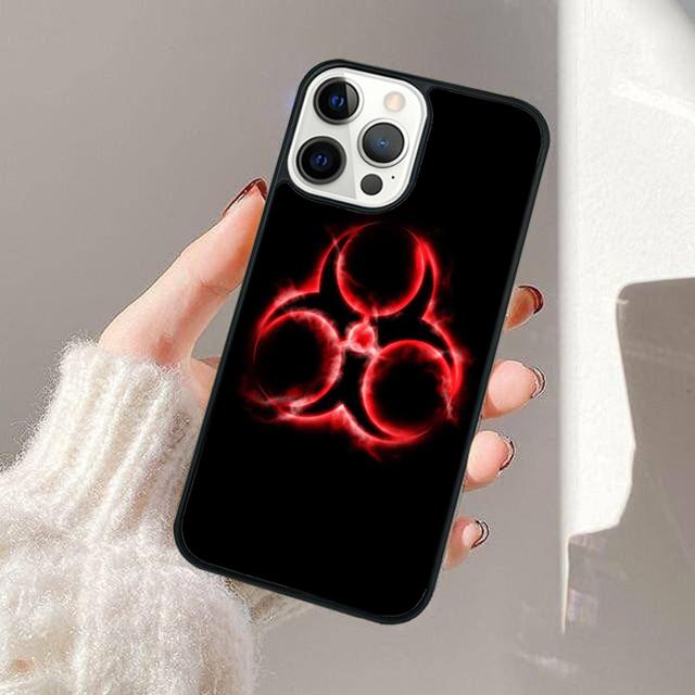 Biohazard Symbol Phone Case For iPhone 17 Air 14 15 16 16e 13 12 Max Cover For Apple iPhone 17 Air 11 Pro Max Plus Coque