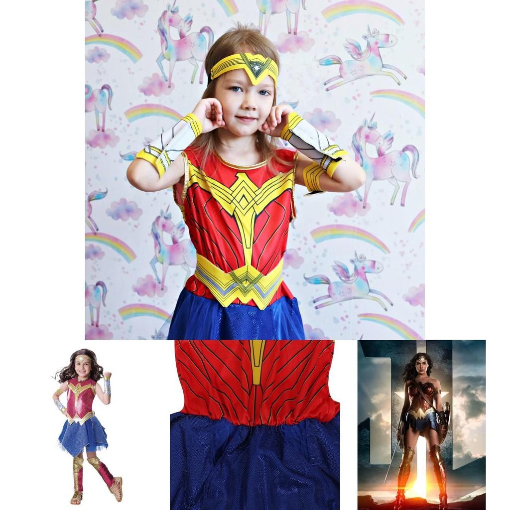 Squisito Costume da Cosplay di Wonder Woman Materiale in Poliestere di Alta Qualità Per Ragazze