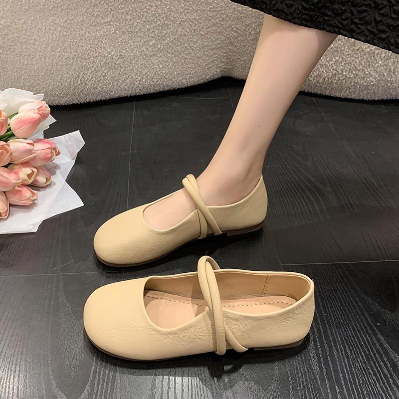 New Soft-soled Flat Shoes for Women, Gentle Grandma Shoes and Leather Shoes