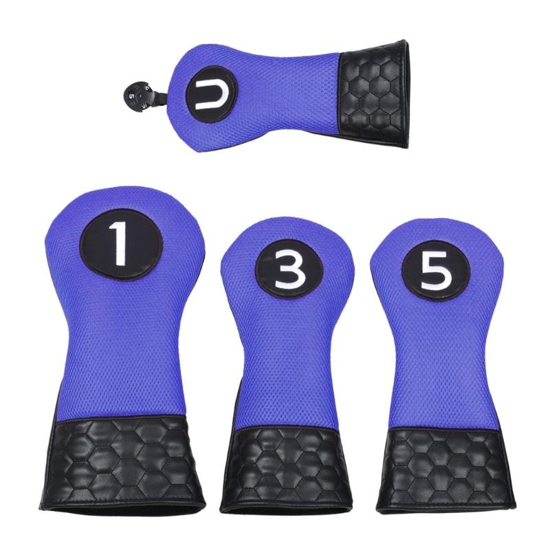 4Pcs Golfs Club Cover PU Golfs Iron Headcover Golfs Club Head Cover Gifts for Men Women Golfs Driver Golfs Putter Cover