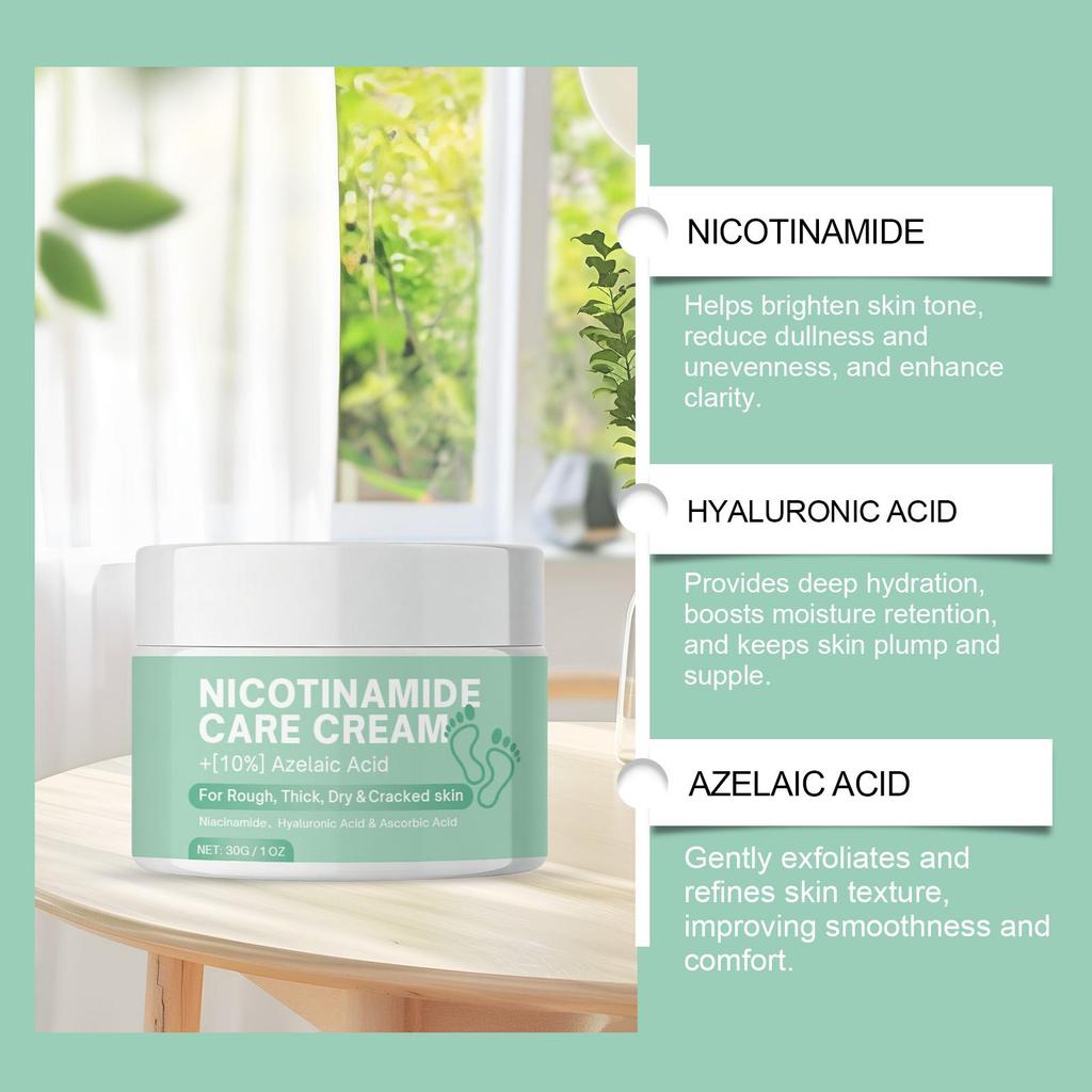 AMZ Nicotinamide Foot Care Cream Moisturizing, Softening, and Elasticizing for Daily Hydration and Smoothness of the Feet.