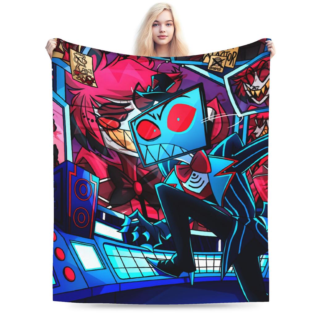 Relax Alastor Vox Blankets Quality Soft Warm Hazbines Hoteles Bedding Throws Autumn Students Couch Chair Fashion Bedspread