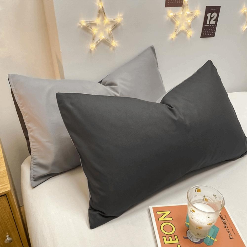 New Cotton Brushed Pillowcases Cozy Super Soft Pillow Covers Wrinkle Resistant Fade Resistant Plain Pillowcase
