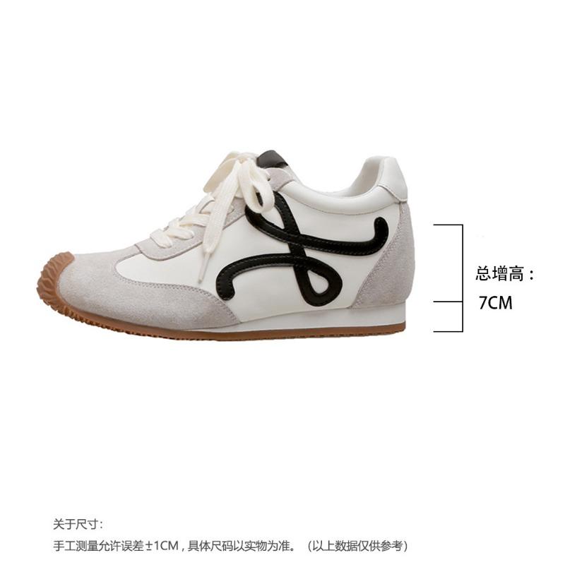 7 version inner height increase women's leather new small retro versatile casual shoes