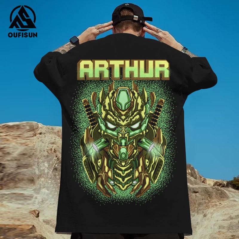 T-Shirts For Men 3d Japanese Ghost Warrior Print Man T-Shirt Hip Hop Tees Oversized T Shirt Men Clothes Vintage Street Tops