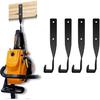 4Pcs Chainsaw Holder Wall Mount,Weed Eater Hanger,String Trimmer Storger Hook,Backpack Blower Rack Accessories and Tools for Garage Wall, Black