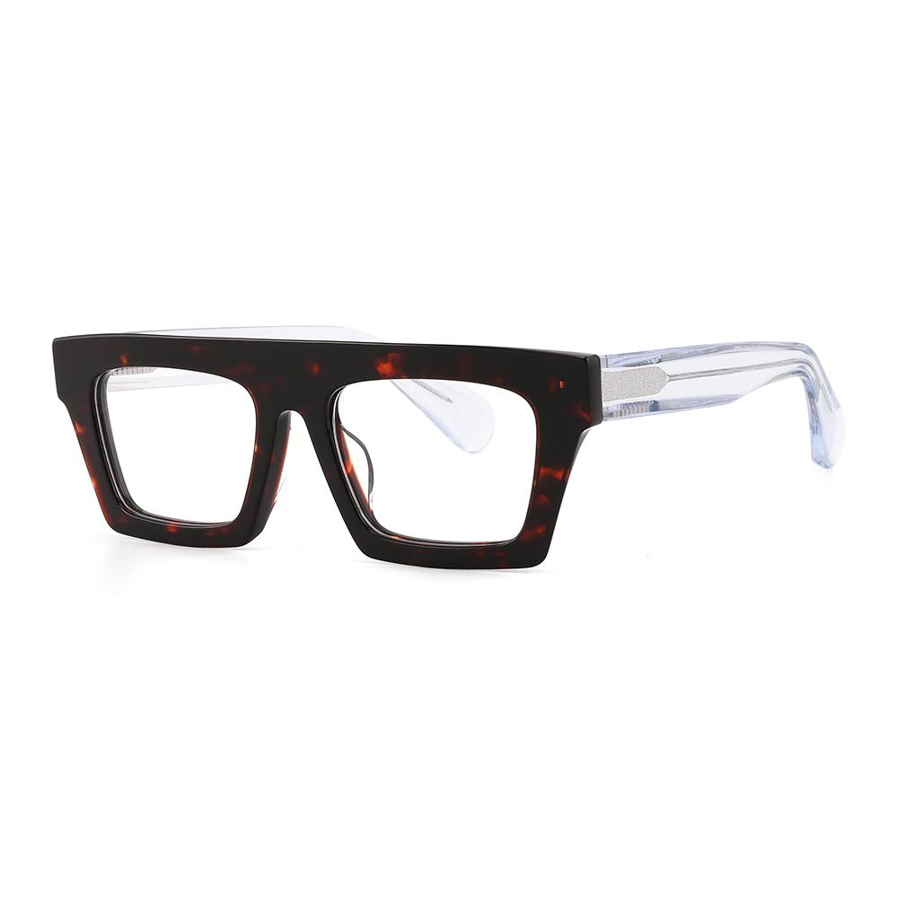 Handmade Vintage Thick Acetate Frame Reading Glasse High Quality Square Retro Optical Presbyopic Eyeglass Custom Diopter 0