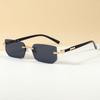 Fashion Rimless Sunglasses Men Women Populare Frameless Sun Glasses Male Female Classic Small Square Summer Traveling Shades
