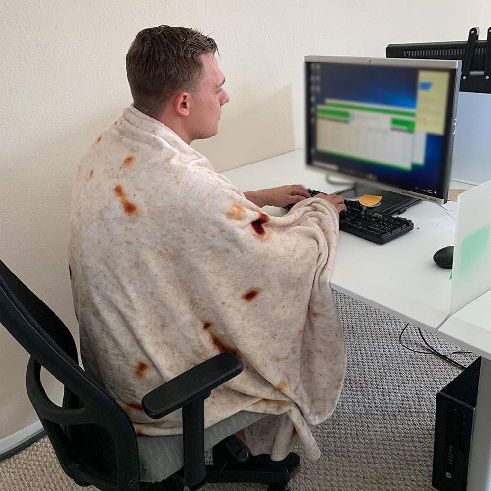 Burritos Tortilla Blanket Soft Plush Food Throw Blankets For Bed Sofa Bedspread Decorative Camping Picnic Winter Warm Blanket