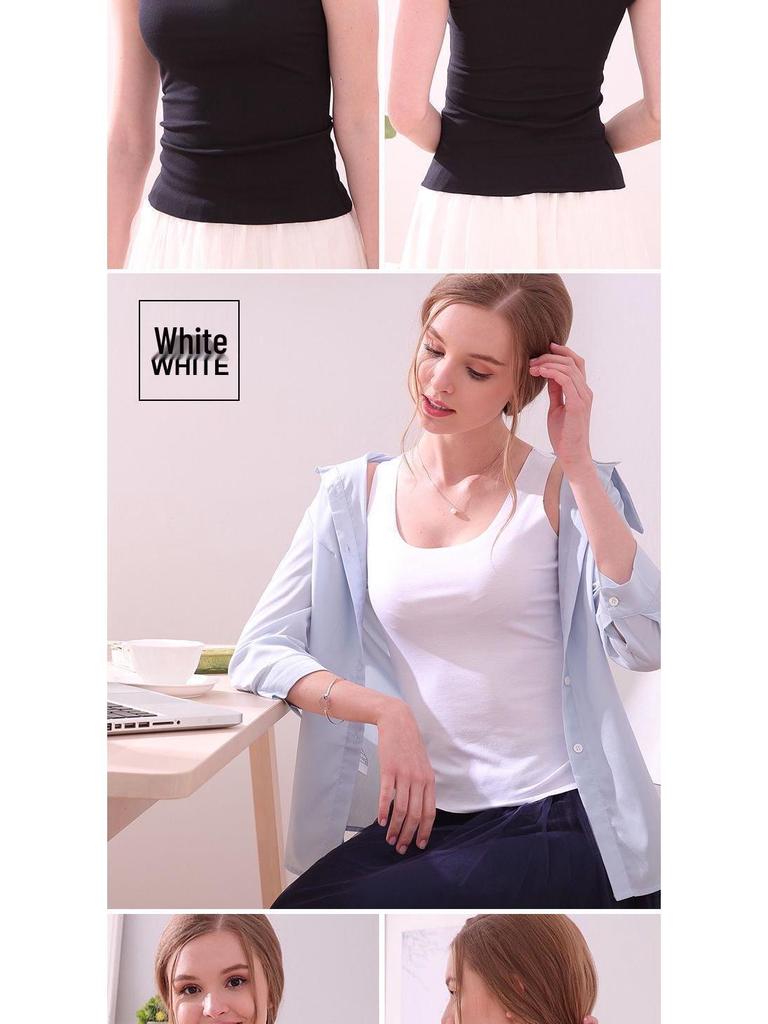 Women's Seamless Slim-Fit Modal Camisole – Plus Size Solid Color Spring/Summer Outerwear Base Layer