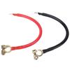 3AWG 28cm Battery Cables with Copper Terminal Clamp 11.02in Battery Power Inverter Cables for Marine Solar Panels Car