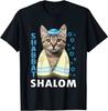 Funny Cute Jewish Cat Shabbat Shalom Wearing A Kippah Shirt Unisex Unisex Clothing Fashion Summer Streetwear Graphic Tshirts