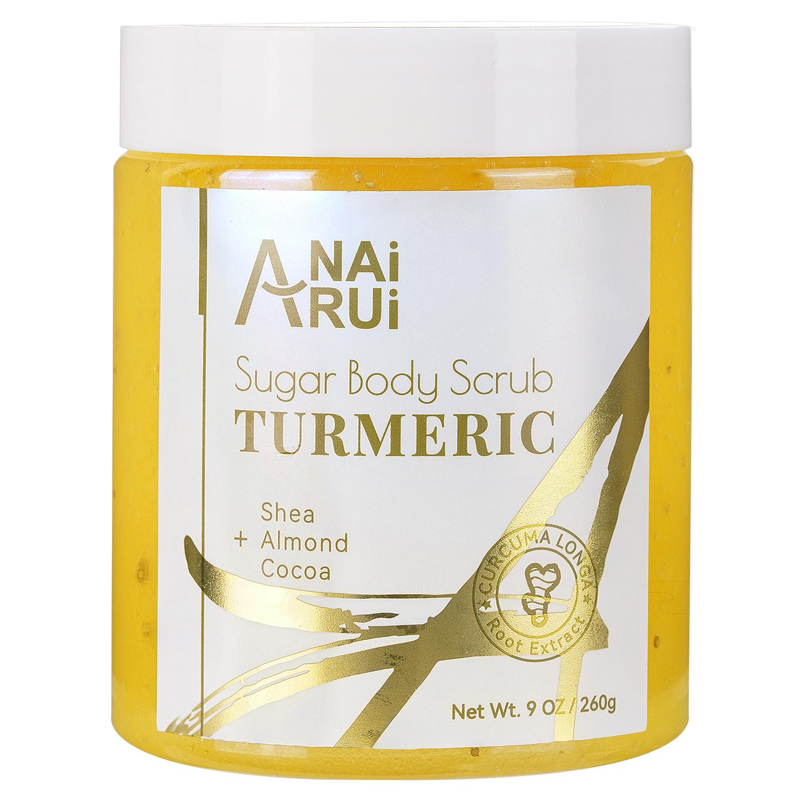 ANAiRUi Turmeric Body Scrub 260g, Gentle Exfoliating Scrub for Smooth & Bright Skin