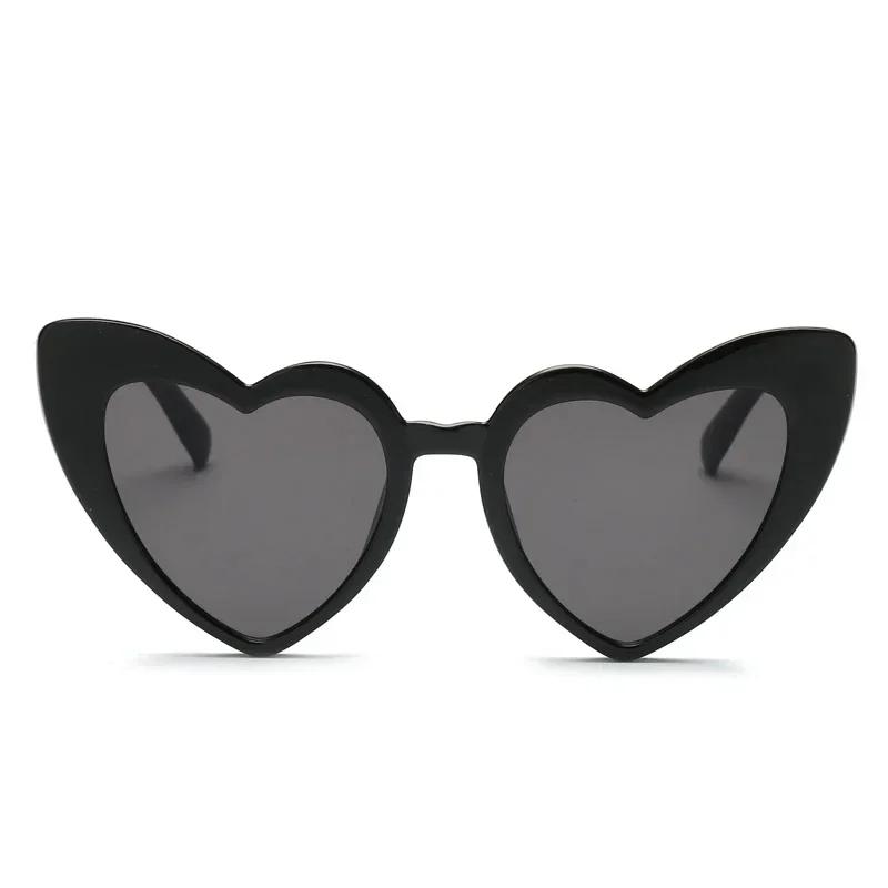 Women Cat-Eye Female Sun Glasses Classic Style Love Black White Eye Wear Heart Shaped Sunglasses Men Shade UV400 Protection Premium Designer