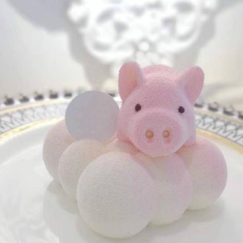 3D Pig Mousse Mold Cake Silicone Mold Baking Utensils Handmade Soap Mold Dessert Mold