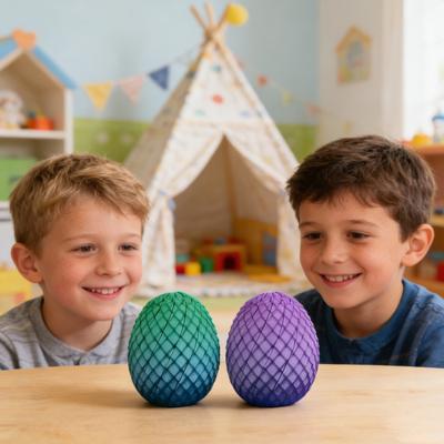 Twist Fidget Dragon Egg 3D Printed Spiral Dragon Egg Sensory Toy Rotating Stress Relief Egg Spinner for Easter Basket Stuffers