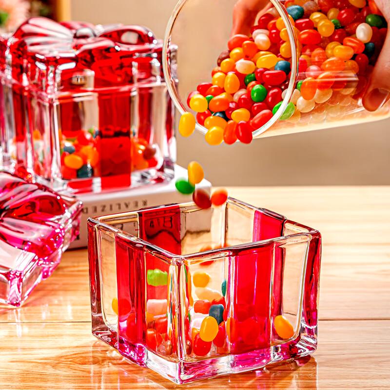 Flavinmci Retro Szklany Kryształowy Słoik z Pokrywką i Kokardką