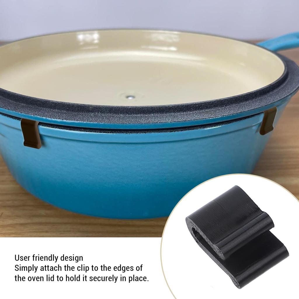 8PCS Oven Lid Protector Clips Plastic Cookware Protector Clips Multifunctional Pot Lid Flexible Bumpers Lifter Accessories