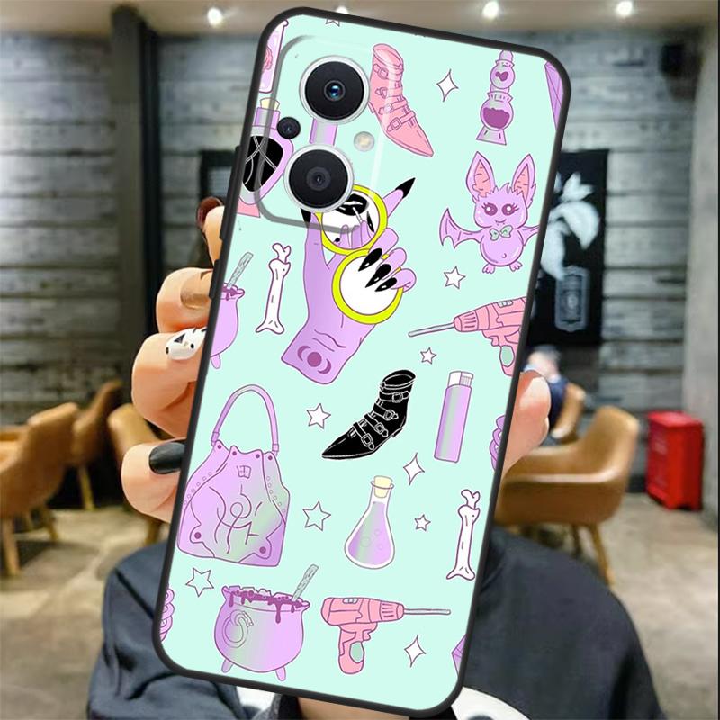 Pastel Goth Witchy Case For OPPO Reno 11 11F 13 12 F 8T 7 8 10 Pro OPPO Find X8 X6 Pro X3 X5 Lite Cover Coque
