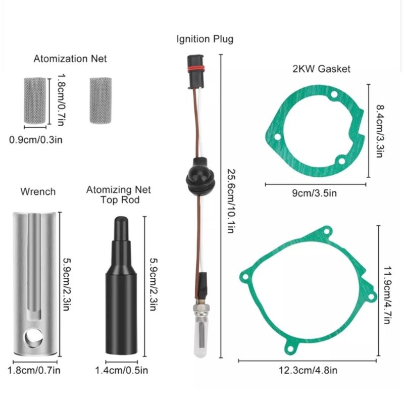 Glow Plug Repair Kit for D4 Fuel Metering Pump Heater Glow Plug Repair Parking Heater Maintenance Easy Installation